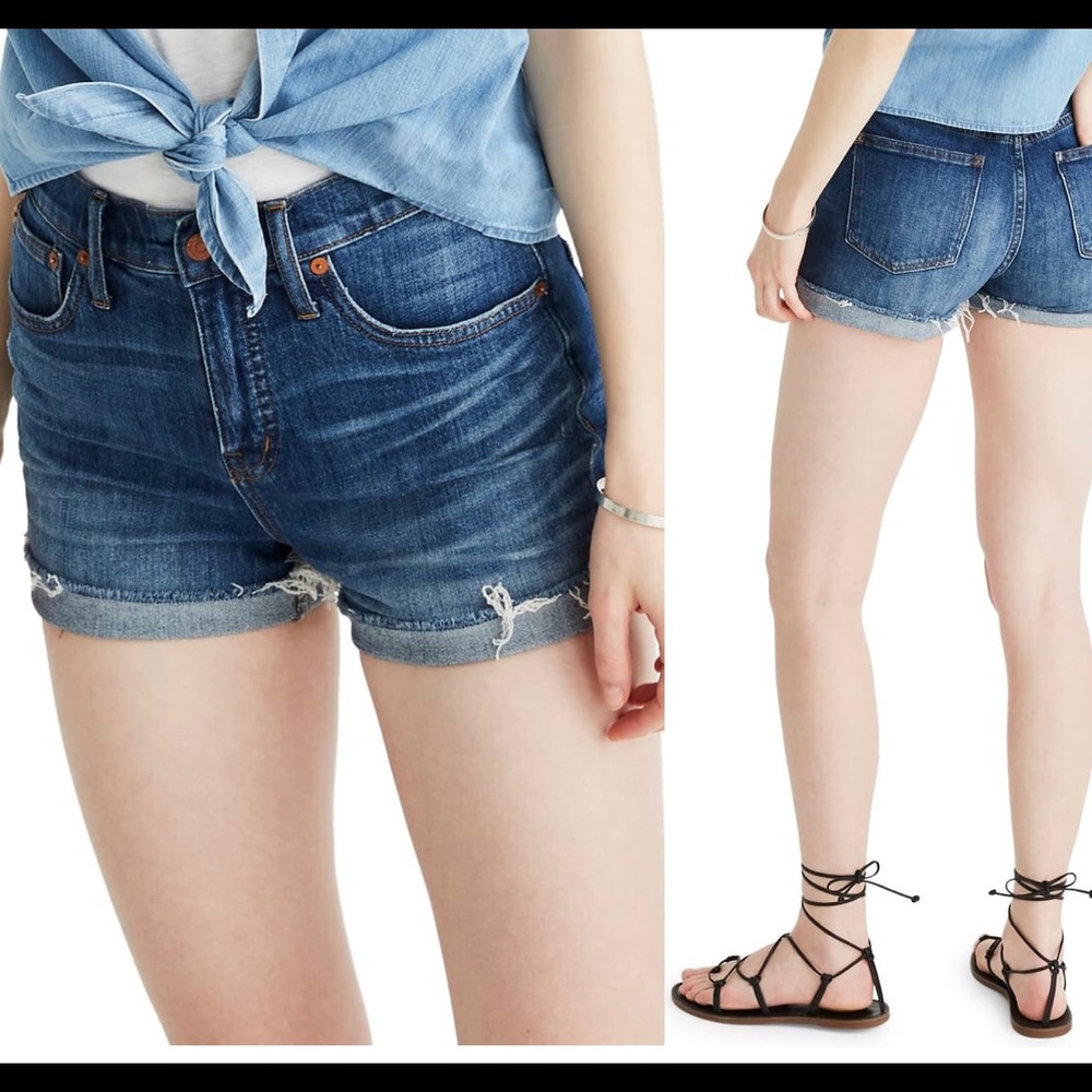 Madewell highrise cuffed shorts